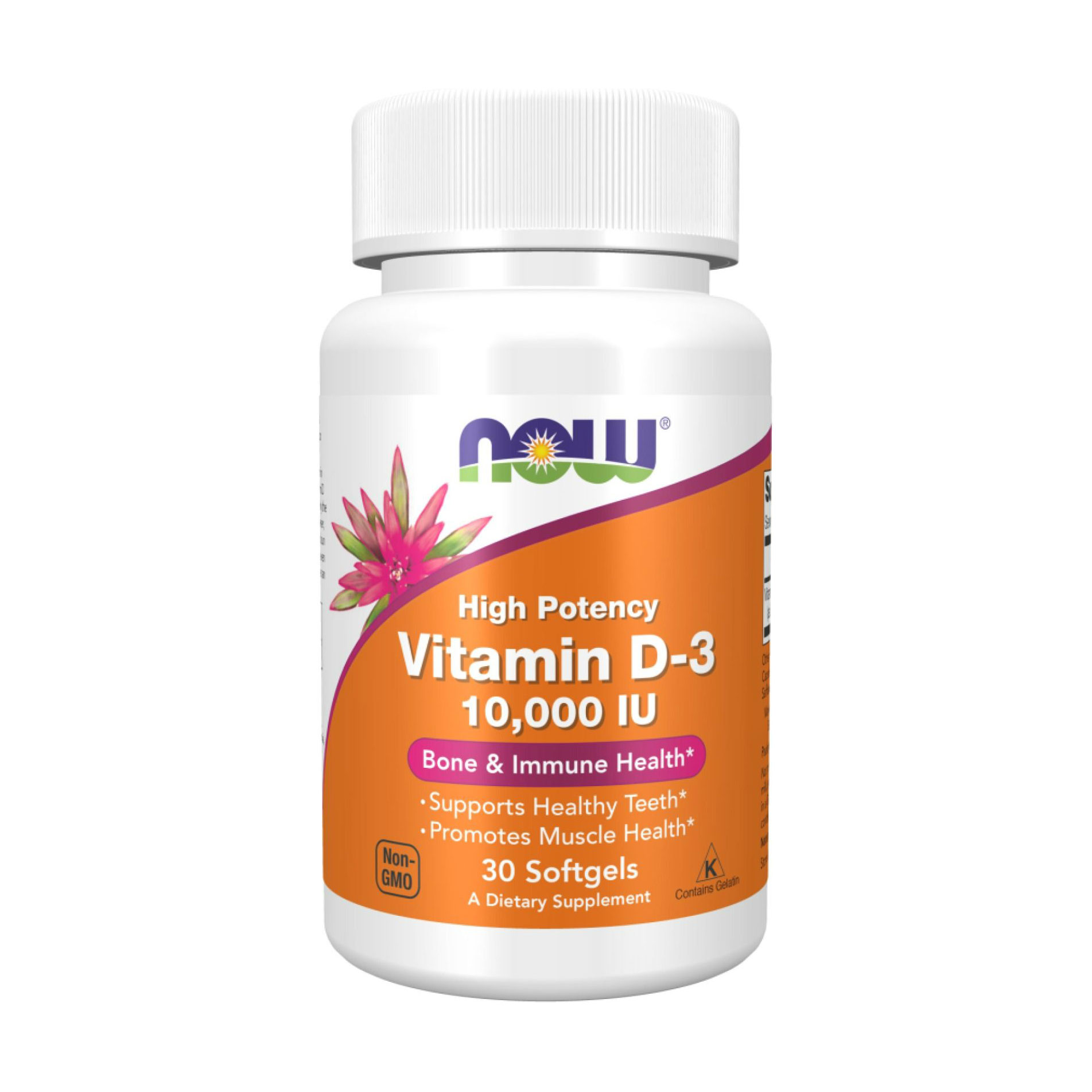 Вітамін Д3 NOW foods Vitamin D-3 10000 МО, 30 гелевих капсул