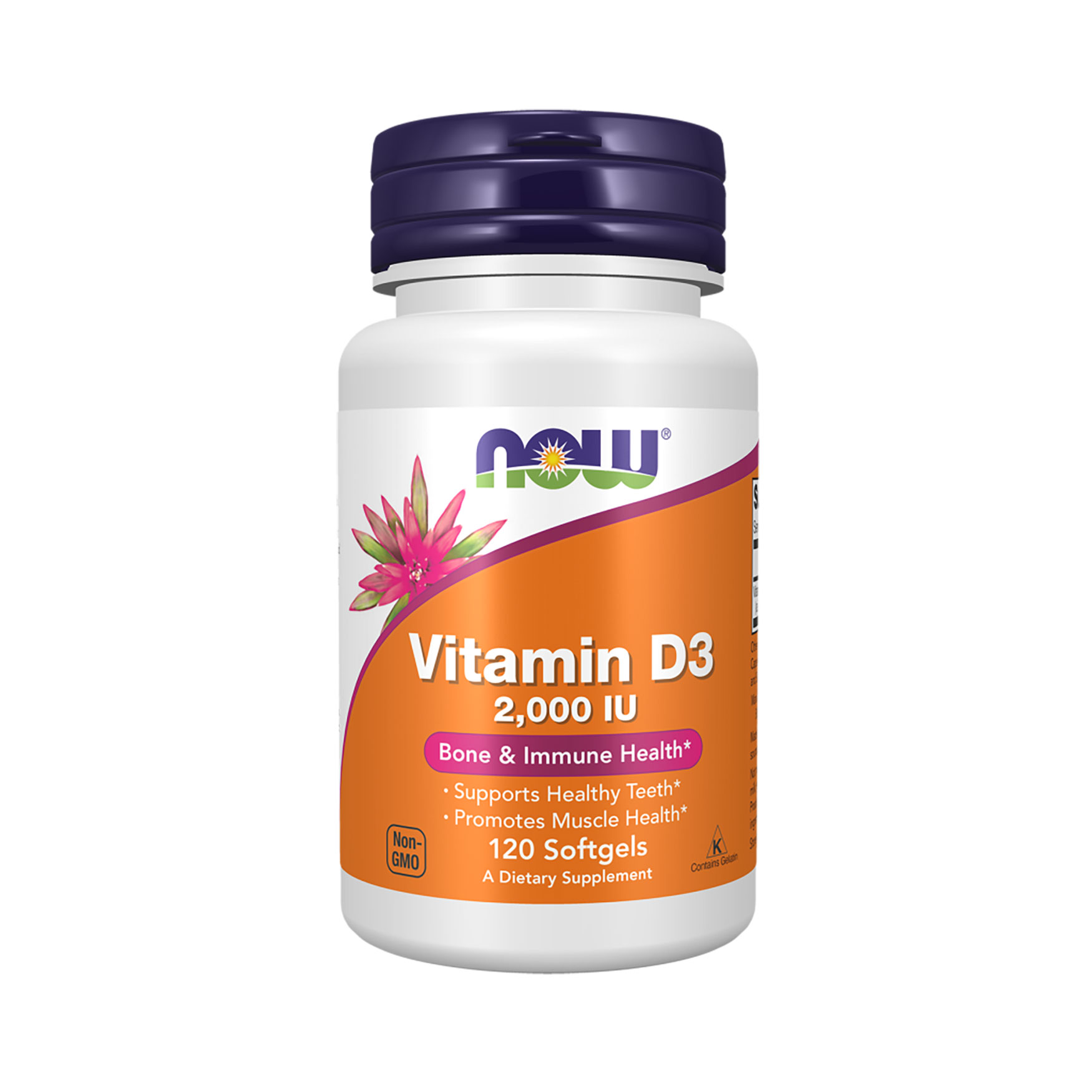 Вітамін Д3 Now Foods Vitamin D3 2000 МО, 120 капсул