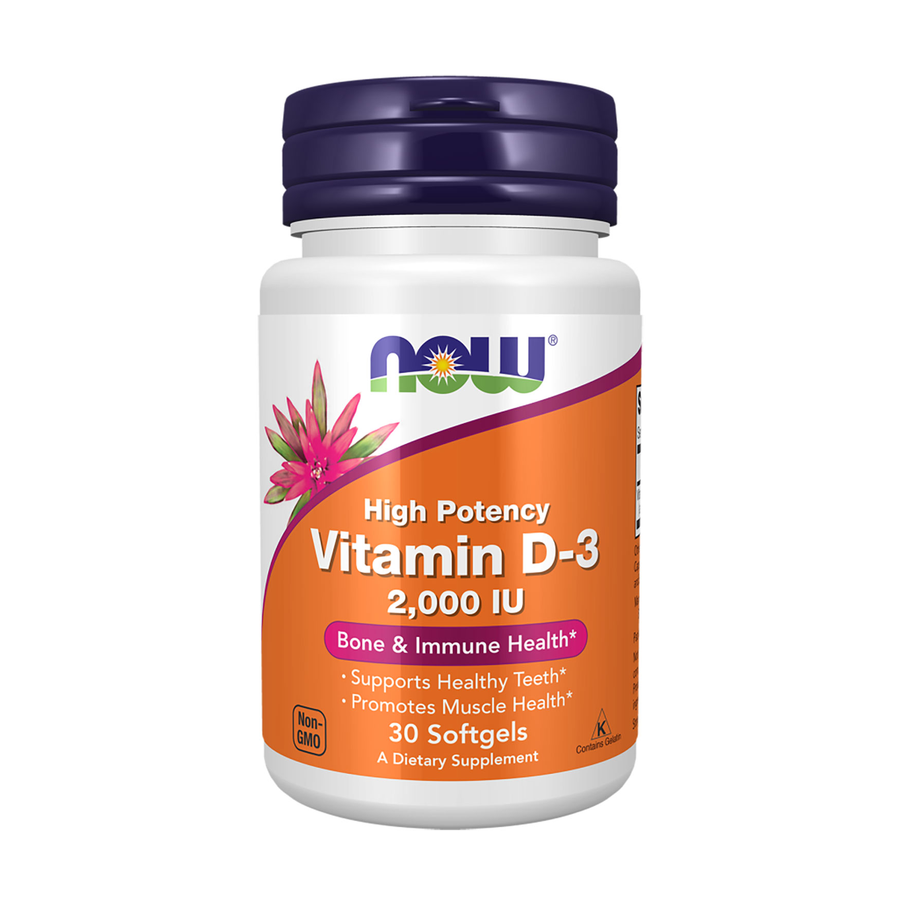 Вітамін Д3 Now Foods Vitamin D3 2000 МО, 30 капсул